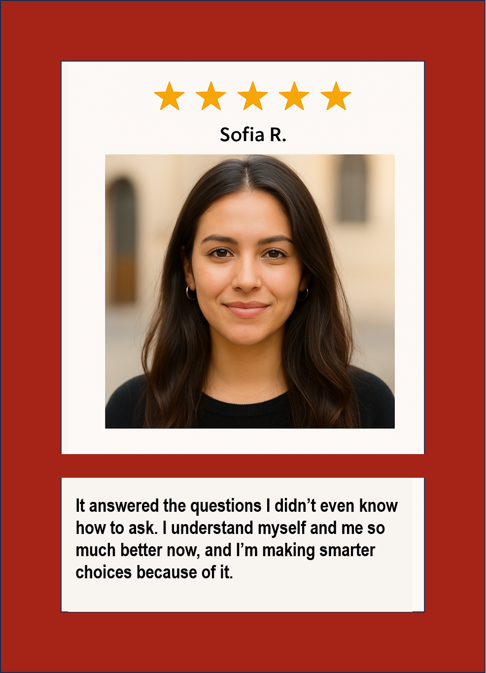 Sophia R. Testimonial