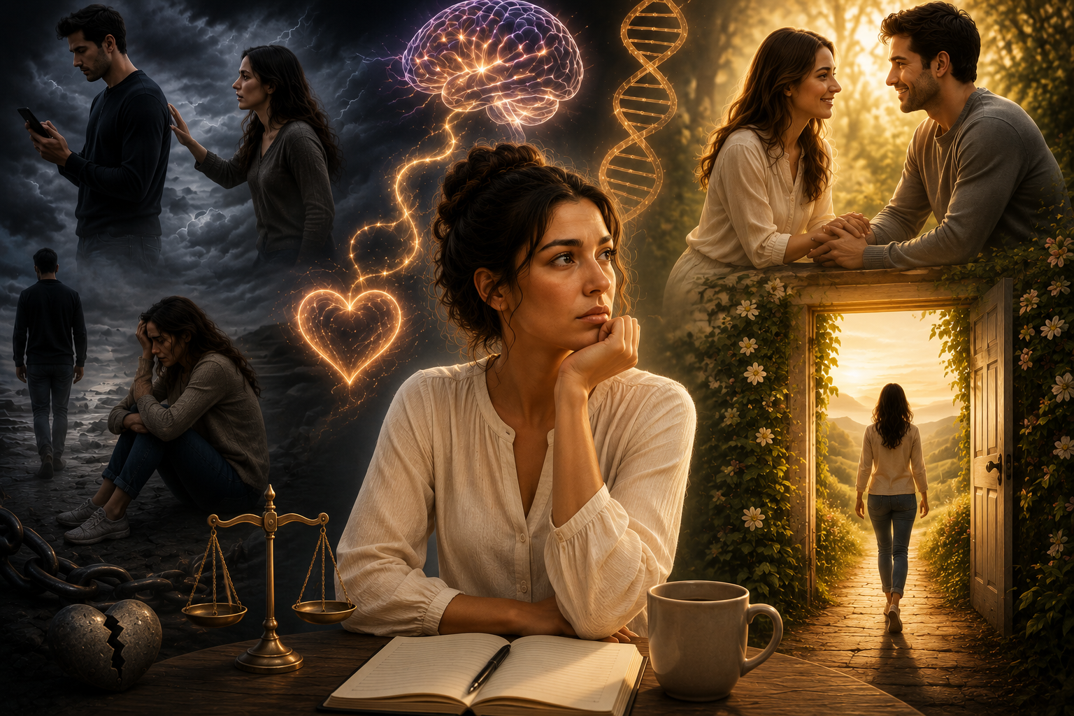 Woman reflecting on male preferences, sexual inexperience, relationship power, biology, psychology, and relational decision-making